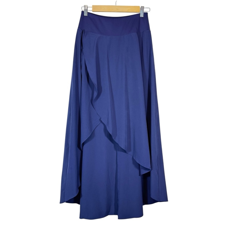 Halara Breezeful High Waisted Hi Low Quick Dry Casual Maxi Skort Blue Sz Small